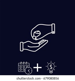 Line icon- give alms