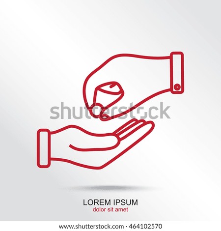 Line icon- give alms