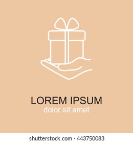 Line icon-  give a gift