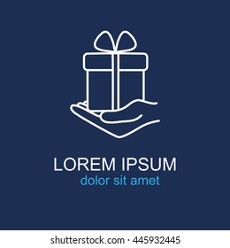 Line icon-  give a gift