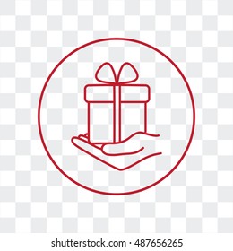Line icon-  give a gift