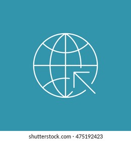 Line icon of Globe.