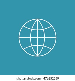 Line Icon of Globe.