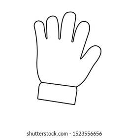 Line icon glove vector symbol
