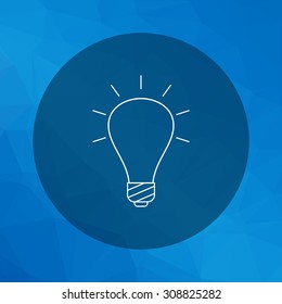 Line icon of glowing bulb