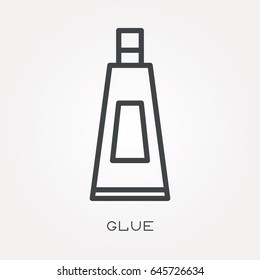 Line icon glue