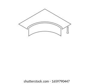 Icono de línea - tapón de graduación