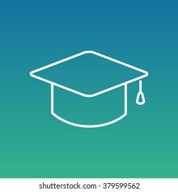 Line icon- graduation cap