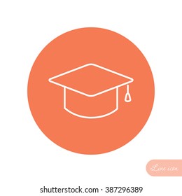 Line icon- graduation cap