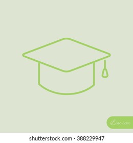 Line icon- graduation cap