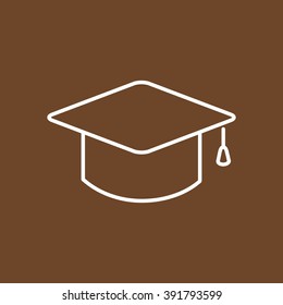Line icon- graduation cap