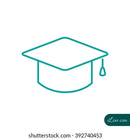 Line icon- graduation cap