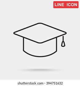Line icon- graduation cap