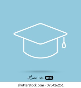 Line icon- graduation cap
