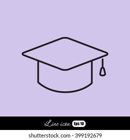 Line icon- graduation cap