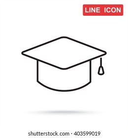 Line icon- graduation cap