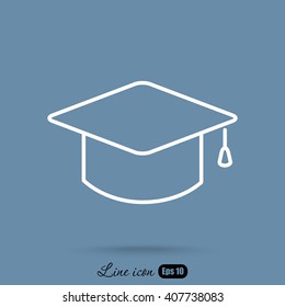 Line icon- graduation cap
