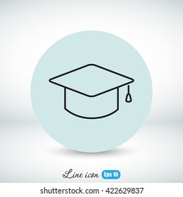 Line icon- graduation cap