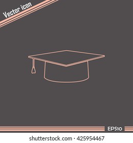 Line icon- Graduation cap