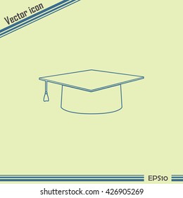Line icon- Graduation cap