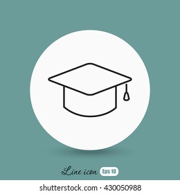 Line icon- graduation cap