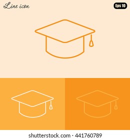 Line icon- graduation cap