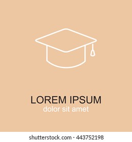 Line icon- graduation cap