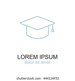 Line icon- graduation cap