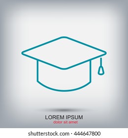 Line icon- graduation cap