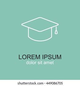 Line icon- graduation cap