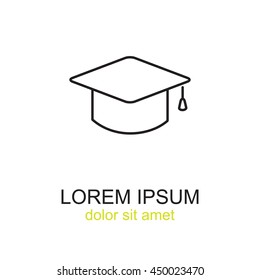 Line icon- graduation cap