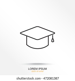 Line icon- graduation cap