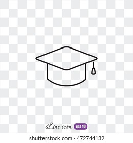 Line icon- graduation cap