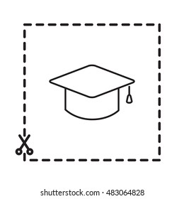 Line icon- graduation cap