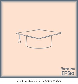 Line icon- Graduation cap