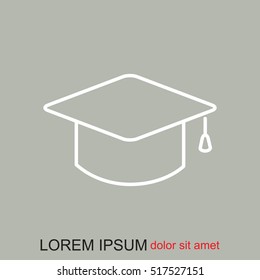 Line icon- graduation cap