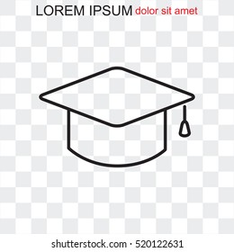 Icono de línea - tapón de graduación