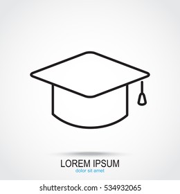 Line icon- graduation cap