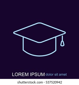 Line icon- graduation cap