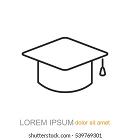 Line icon- graduation cap