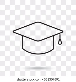 Line icon- graduation cap