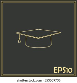 Line icon- Graduation cap