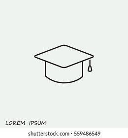 Line icon- graduation cap
