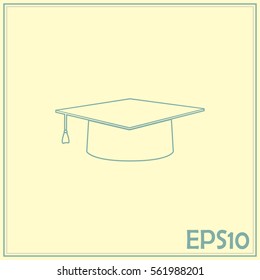 Line icon- Graduation cap
