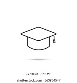 Line icon- graduation cap