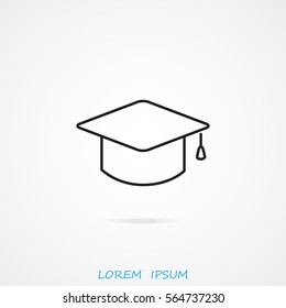 Line icon- graduation cap