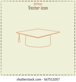 Line icon- Graduation cap