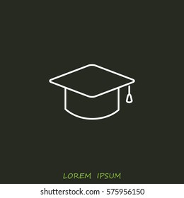 Line icon- graduation cap