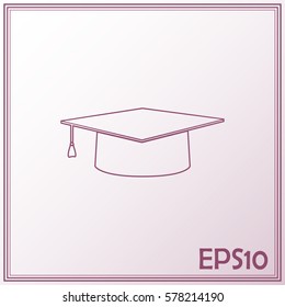 Line icon- Graduation cap