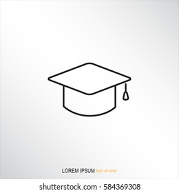 Line icon- graduation cap